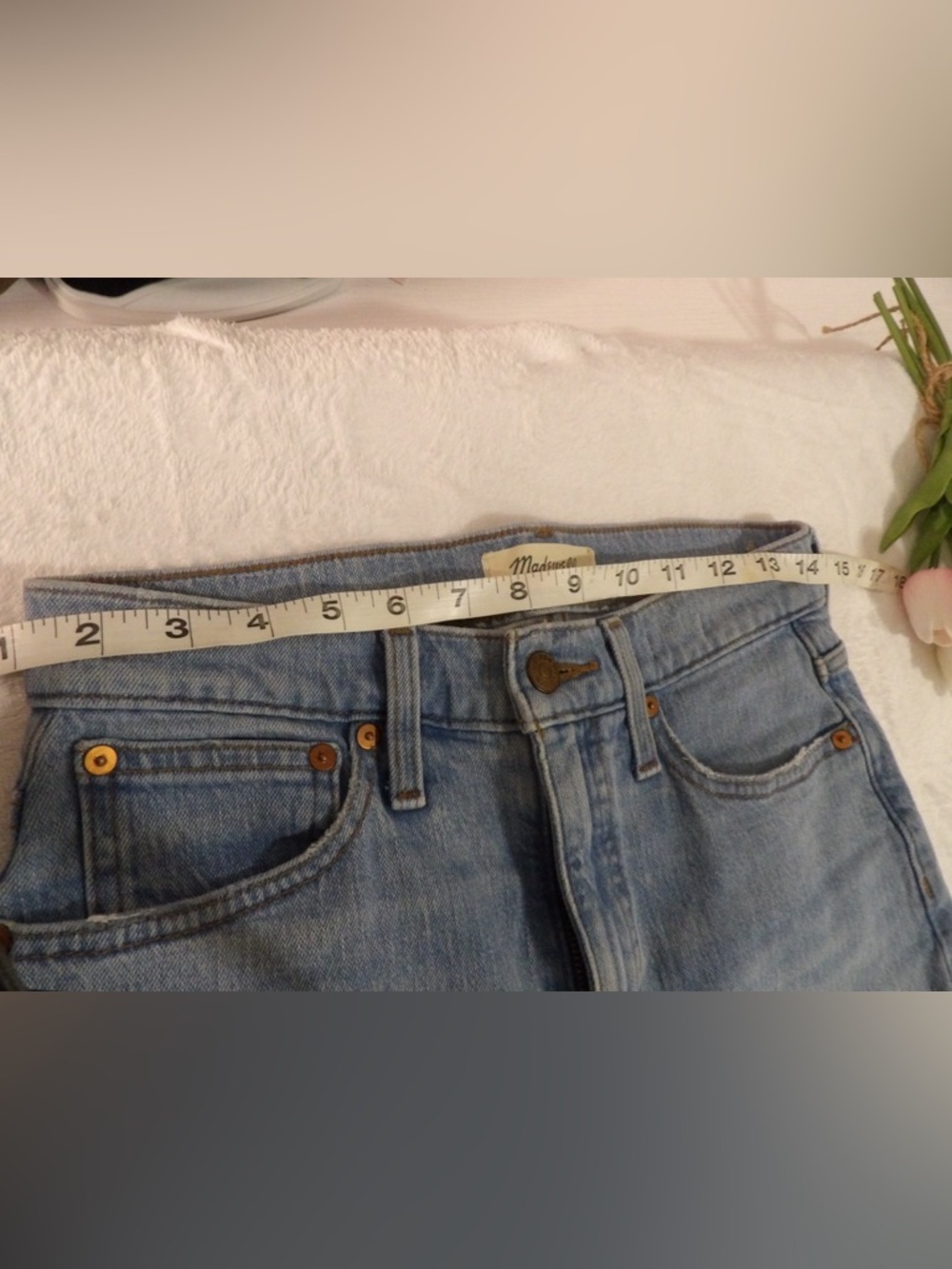 Madewell Light Blue Straight Leg Women's Jeans - Picture 3 of 8